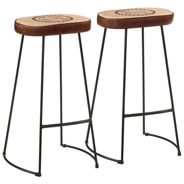 Bar stools, 2 pcs., dark brown, 44x37.5x78cm