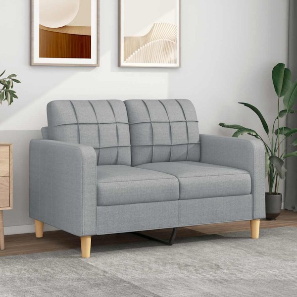 Double sofa, light gray, 120cm, fabric