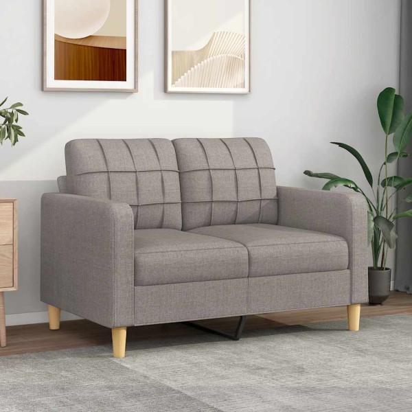 Double sofa, taupe color, 120cm, fabric