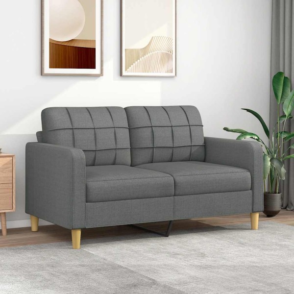 Double sofa, dark gray, 140cm, fabric