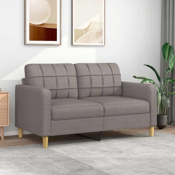 Double sofa, taupe color, 140 cm, fabric