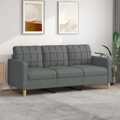 Trivietė sofa, tamsiai...