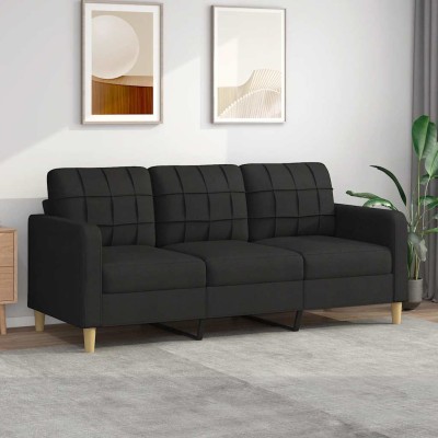 Three-seater sofa, black,...