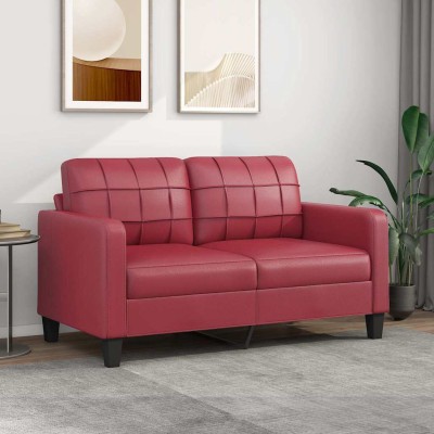Dvivietė sofa, raudonojo...