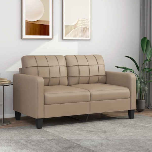 Double sofa, cappuccino color, 140cm, artificial leather