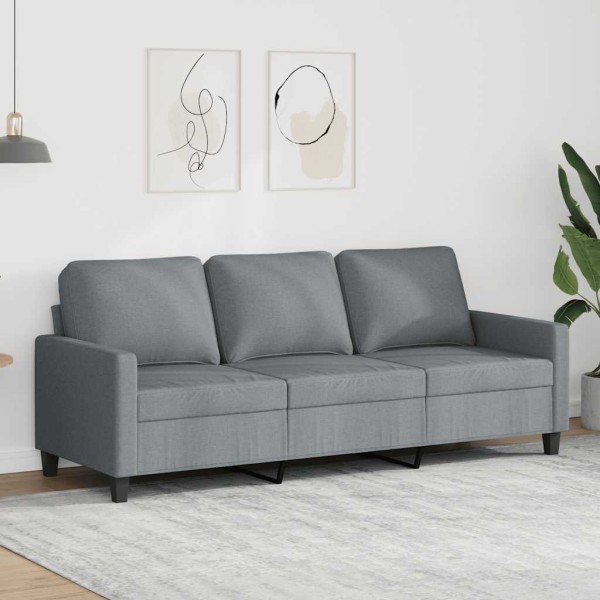 Trivietė sofa, šviesiai pilkos spalvos, 180cm, audinys