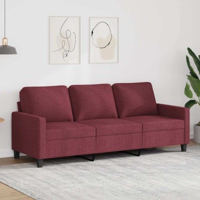 Trivietė sofa, raudonojo...