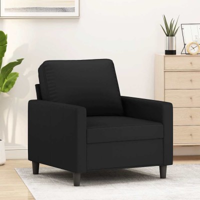 Armchair, black, 60cm, velvet