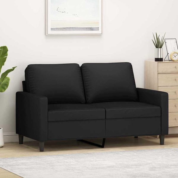 Dvivietė sofa, juodos spalvos, 120cm, aksomas