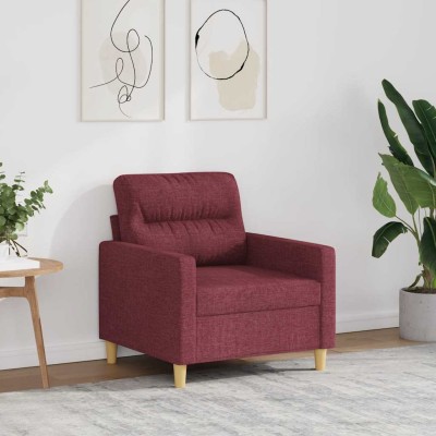 Armchair, red wine color,...