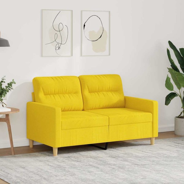 Double sofa, light yellow, 120cm, fabric