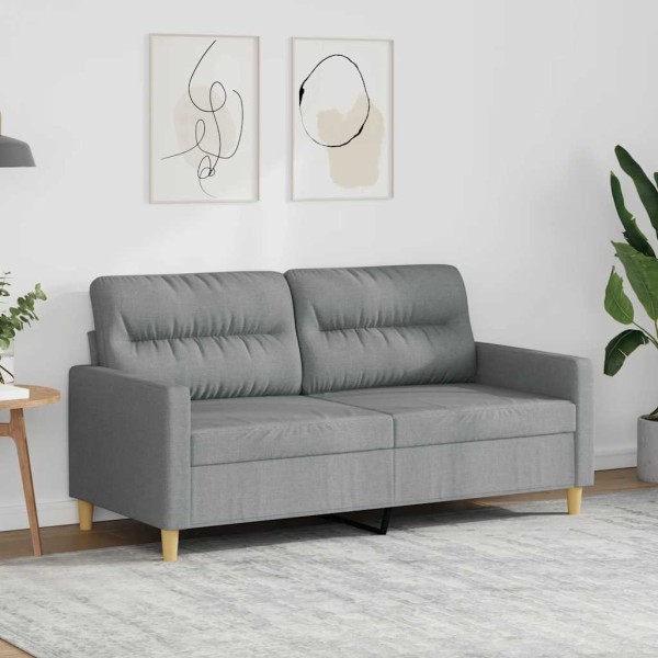 Double sofa, light gray, 140cm, fabric