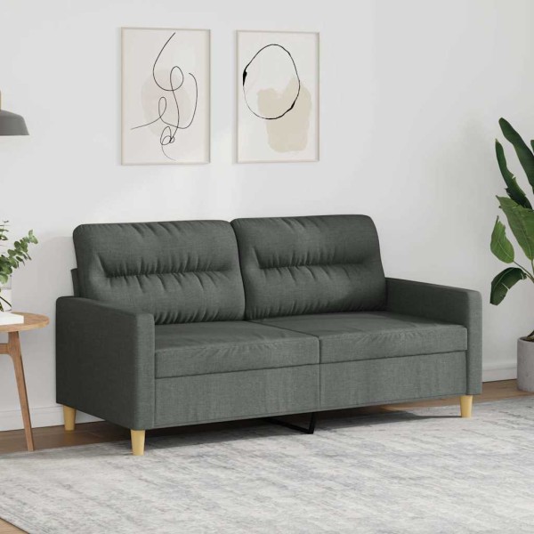 Double sofa, dark gray, 140cm, fabric