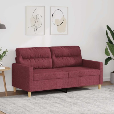 Double sofa, red wine...