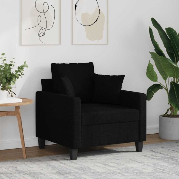 Armchair, black, 60cm, fabric