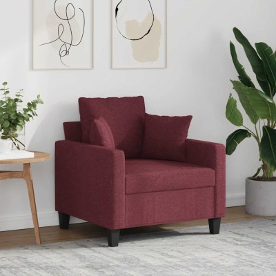 Armchair, red wine color,...