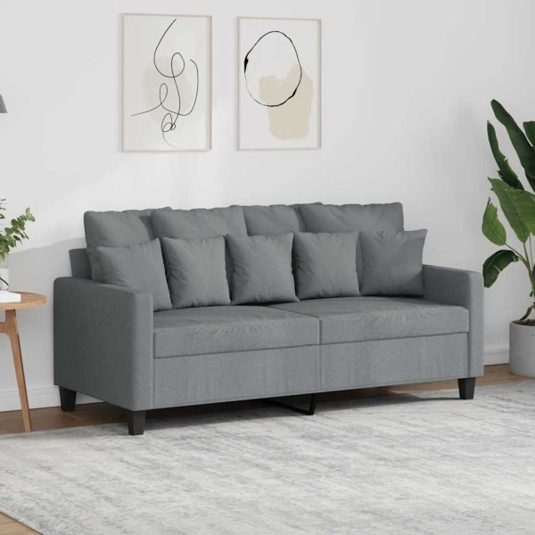 Dvivietė sofa, šviesiai pilkos spalvos, 140cm, audinys
