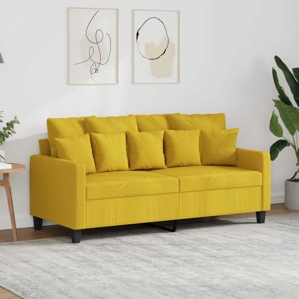Double sofa, light yellow, 140cm, fabric