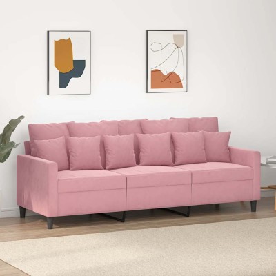 Trivietė sofa, rožinės...