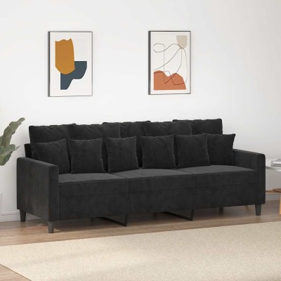 Trivietė sofa, juodos...
