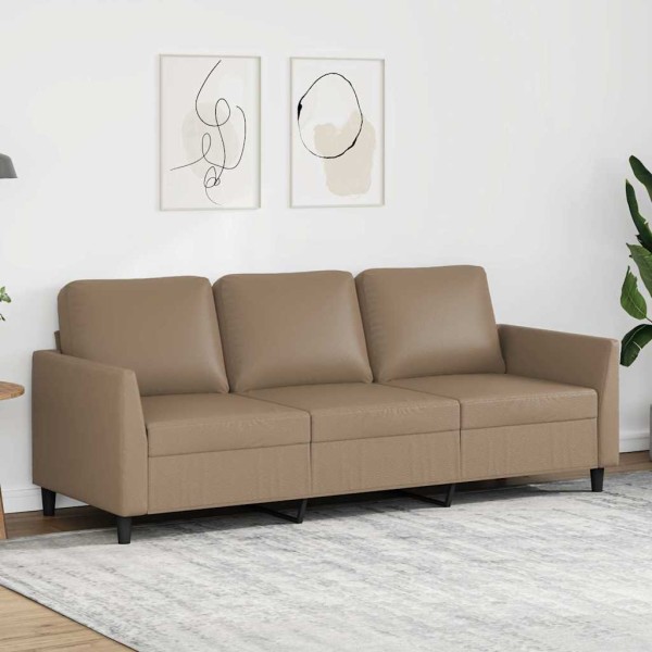 Three-seater sofa, cappuccino color, 180cm, artificial leather