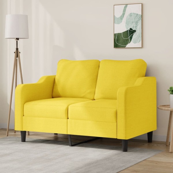 Double sofa, light yellow, 120cm, fabric