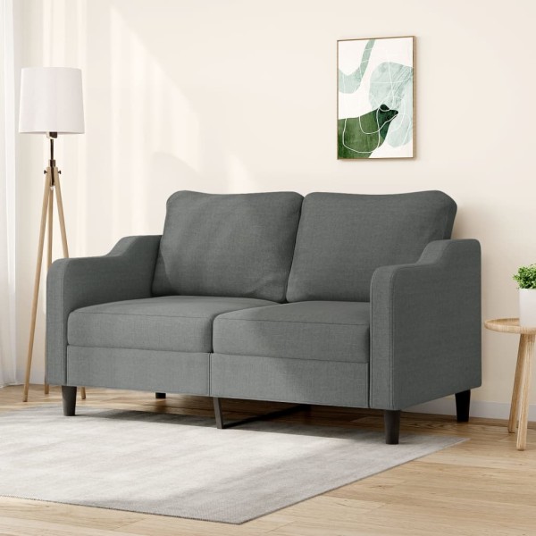 Double sofa, dark gray, 140cm, fabric