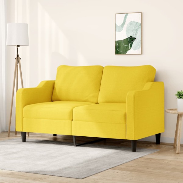 Double sofa, light yellow, 140cm, fabric