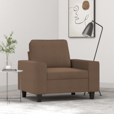 Armchair, brown, 60cm, fabric