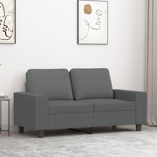 Double sofa, dark gray, 120cm, fabric