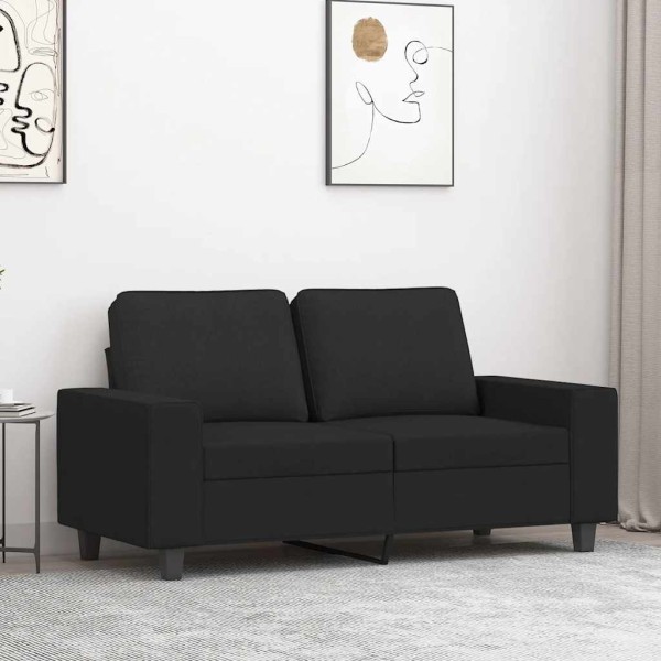 Double sofa, black, 120cm, fabric