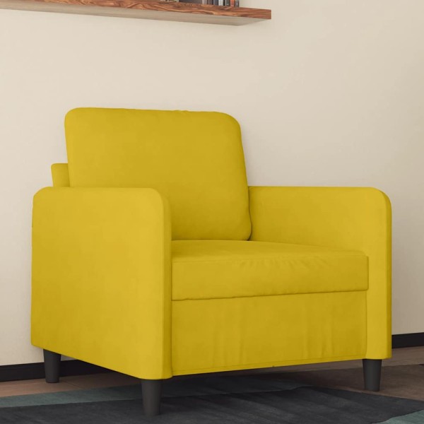 Chair, yellow, 60cm, velvet
