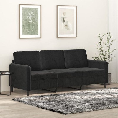 Trivietė sofa, juodos...