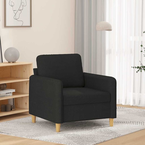 Armchair, black, 60cm, fabric
