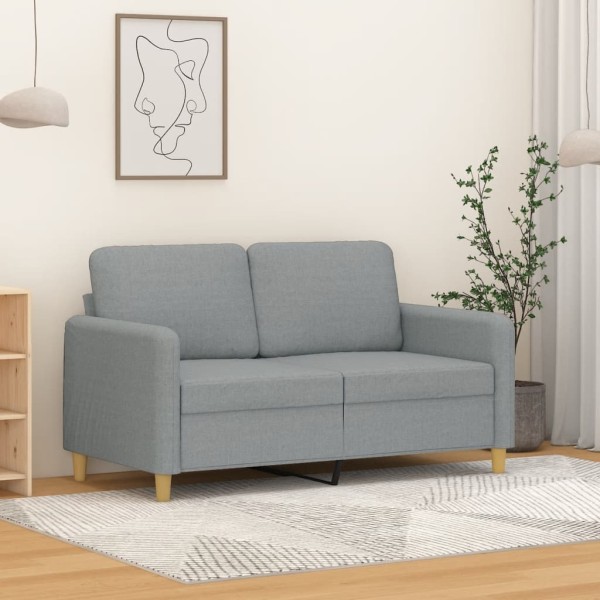 Double sofa, light gray, 120cm, fabric