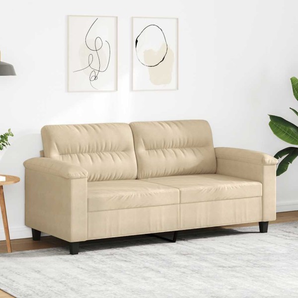 Double sofa, cream color, 140cm, microfiber fabric