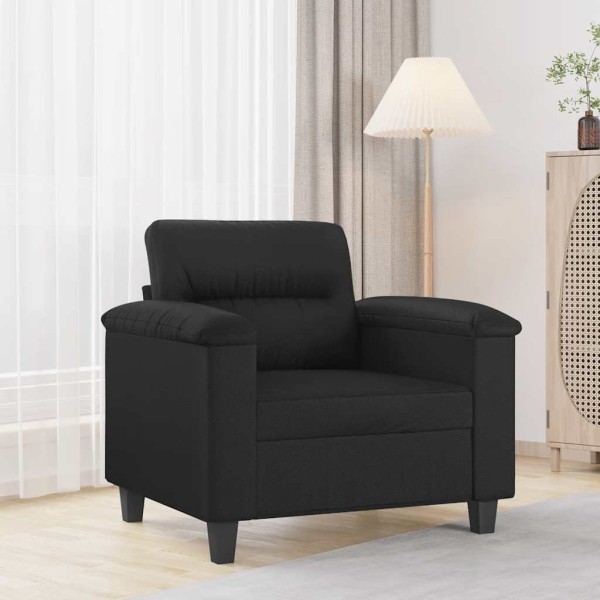 Armchair, black, 60cm, artificial leather