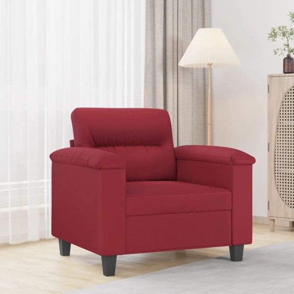 Armchair, red wine color, 60cm, artificial leather