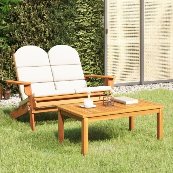Garden adirondack set, 2-piece, solid acacia wood