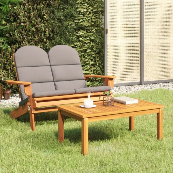 Garden adirondack set, 2-piece, solid acacia wood