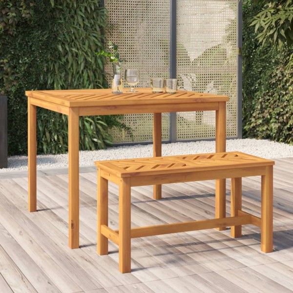 Garden dining table, 90x90x74cm, solid acacia wood