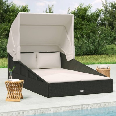 Sun lounger with canopy,...