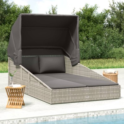 Sun lounger with canopy,...