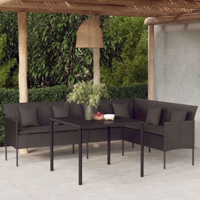 L-shaped garden sofa with...