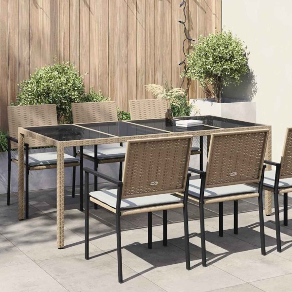 Garden table Sand 190 x 90 x 75 cm polyrattan