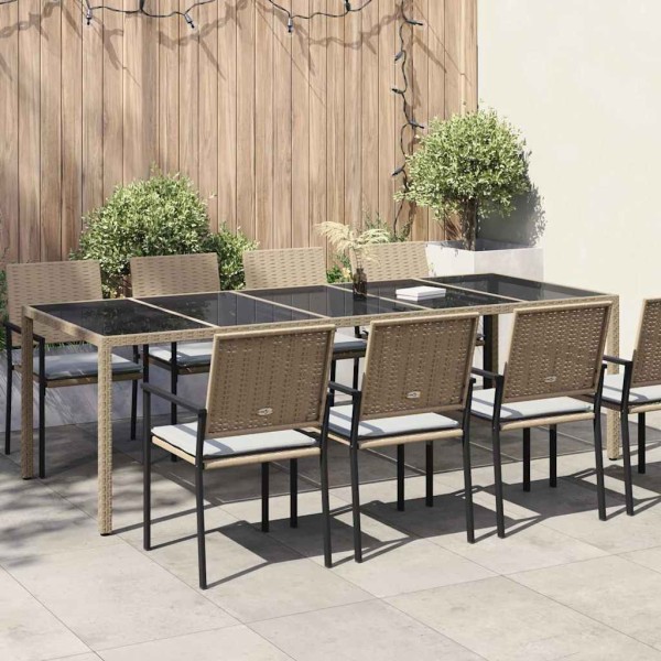 Garden table Sand 250 x 100 x 75 cm polyrattan