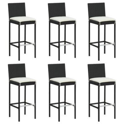 Bar stools with cushions, 6...