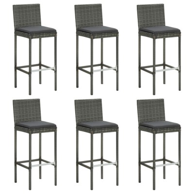 Bar stools with cushions, 6...