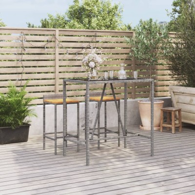 Table with glass top, gray,...