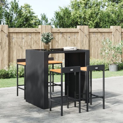 Bar stools, 4 pcs., black,...
